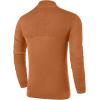 imageNITAGUT Mens Slim Fit Zip Up Mock Neck Polo Sweater Casual Long Sleeve Sweater and Pullover Sweaters with Ribbing EdgeCaramel