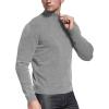 imageNITAGUT Mens Slim Fit Zip Up Mock Neck Polo Sweater Casual Long Sleeve Sweater and Pullover Sweaters with Ribbing EdgeLight Gray