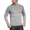 imageNITAGUT Mens Slim Fit Zip Up Mock Neck Polo Sweater Casual Long Sleeve Sweater and Pullover Sweaters with Ribbing EdgeLight Gray