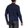 imageNITAGUT Mens Slim Fit Zip Up Mock Neck Polo Sweater Casual Long Sleeve Sweater and Pullover Sweaters with Ribbing EdgeNavy Blue