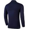 imageNITAGUT Mens Slim Fit Zip Up Mock Neck Polo Sweater Casual Long Sleeve Sweater and Pullover Sweaters with Ribbing EdgeNavy Blue