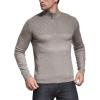 imageNITAGUT Mens Slim Fit Zip Up Mock Neck Polo Sweater Casual Long Sleeve Sweater and Pullover Sweaters with Ribbing EdgeVg Beige