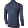 imageNITAGUT Mens Slim Fit Zip Up Mock Neck Polo Sweater Casual Long Sleeve Sweater and Pullover Sweaters with Ribbing EdgeVg Navy Blue
