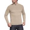imageNITAGUT Mens Slim Fit Zip Up Mock Neck Polo Sweater Casual Long Sleeve Sweater and Pullover Sweaters with Ribbing EdgeYellow