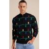 imageNITAGUT Mens Slim Fit Zip Up Mock Neck Polo Sweater Casual Long Sleeve Sweater and Pullover Sweaters with Ribbing EdgeZ Christmas Light