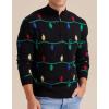 imageNITAGUT Mens Slim Fit Zip Up Mock Neck Polo Sweater Casual Long Sleeve Sweater and Pullover Sweaters with Ribbing EdgeZ Christmas Light