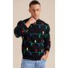 imageNITAGUT Mens Slim Fit Zip Up Mock Neck Polo Sweater Casual Long Sleeve Sweater and Pullover Sweaters with Ribbing EdgeZ Christmas Light