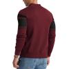 imageNITAGUT Mens Sweaters 14 Zip Up Striped Pullover Slim Fit Fall Winter Spring Long Sleeve Polo SweatersWine Red