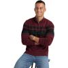 imageNITAGUT Mens Sweaters 14 Zip Up Striped Pullover Slim Fit Fall Winter Spring Long Sleeve Polo SweatersWine Red
