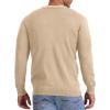 imageNITAGUT Mens Vintage Striped Long Sleeve Cardigan Sweater with Button V Neck Knitted SweatersBeige