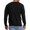 imageNITAGUT Mens Vintage Striped Long Sleeve Cardigan Sweater with Button V Neck Knitted SweatersBlack