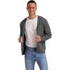 imageNITAGUT Mens Vintage Striped Long Sleeve Cardigan Sweater with Button V Neck Knitted SweatersDark Gray