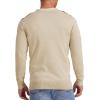 imageNITAGUT Mens Vintage Striped Long Sleeve Cardigan Sweater with Button V Neck Knitted SweatersStripe Beige Brown 3