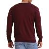 imageNITAGUT Mens Vintage Striped Long Sleeve Cardigan Sweater with Button V Neck Knitted SweatersWine Red