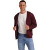 imageNITAGUT Mens Vintage Striped Long Sleeve Cardigan Sweater with Button V Neck Knitted SweatersWine Red