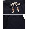 imageNITAGUT Mens Linen Casual Classic Fit Short Drawstring Summer Beach Shorts011black