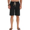 imageNITAGUT Mens Linen Casual Classic Fit Short Drawstring Summer Beach Shorts011black