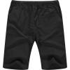 imageNITAGUT Mens Linen Casual Classic Fit Short Drawstring Summer Beach Shorts011black