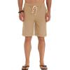 imageNITAGUT Mens Linen Casual Classic Fit Short Drawstring Summer Beach Shorts02khaki