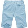 imageNITAGUT Mens Linen Casual Classic Fit Short Drawstring Summer Beach Shorts04light Blue