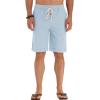 imageNITAGUT Mens Linen Casual Classic Fit Short Drawstring Summer Beach Shorts04light Blue
