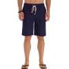 imageNITAGUT Mens Linen Casual Classic Fit Short Drawstring Summer Beach Shorts04navy Blue