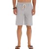 imageNITAGUT Mens Linen Casual Classic Fit Short Drawstring Summer Beach Shorts05light Gray