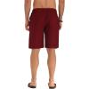 imageNITAGUT Mens Linen Casual Classic Fit Short Drawstring Summer Beach Shorts07 Wine Red