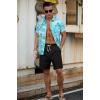 imageNITAGUT Mens Linen Shorts Classic Fit Short Elastic Waist Drawstring Summer Beach ShortsBlack