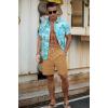 imageNITAGUT Mens Linen Shorts Classic Fit Short Elastic Waist Drawstring Summer Beach ShortsDark Khaki