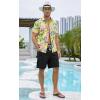 imageNITAGUT Mens Linen Shorts Summer Beach Casual Drawstring Shorts with Multi PocketsBlack
