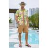 imageNITAGUT Mens Linen Shorts Summer Beach Casual Drawstring Shorts with Multi PocketsDark Khaki