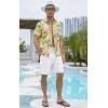 imageNITAGUT Mens Linen Shorts Summer Beach Casual Drawstring Shorts with Multi PocketsWhite
