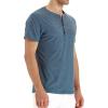 imageNITAGUT Mens Fashion Casual Front Placket Basic LongShort Sleeve Henley TShirts0 B Vgblue