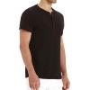 imageNITAGUT Mens Fashion Casual Front Placket Basic LongShort Sleeve Henley TShirts0 Black