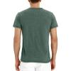 imageNITAGUT Mens Fashion Casual Front Placket Basic LongShort Sleeve Henley TShirts0 Green