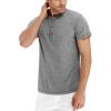 imageNITAGUT Mens Fashion Casual Front Placket Basic LongShort Sleeve Henley TShirts0 Lightgray