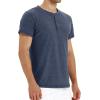 imageNITAGUT Mens Fashion Casual Front Placket Basic LongShort Sleeve Henley TShirts0 Vgnavyblue