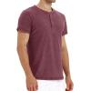 imageNITAGUT Mens Fashion Casual Front Placket Basic LongShort Sleeve Henley TShirts0 Vgred