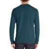 imageNITAGUT Mens Fashion Casual Front Placket Basic LongShort Sleeve Henley TShirts01 Blue Gray