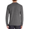 imageNITAGUT Mens Fashion Casual Front Placket Basic LongShort Sleeve Henley TShirts01 Dark Gray