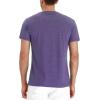 imageNITAGUT Mens Fashion Casual Front Placket Basic LongShort Sleeve Henley TShirts02 Vg Purple