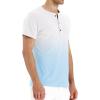 imageNITAGUT Mens Fashion Casual Front Placket Basic LongShort Sleeve Henley TShirts02 White Blue
