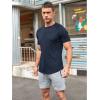 imageNITAGUT Mens Muscle Workout TShirt Pleated Raglan Short Sleeve Gym Athletic Fashion Tee Top