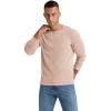 imageNITAGUT Mens Waffle Crewneck Shirts Slim Fit Long Sleeve Casual TShirtBeige