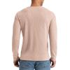 imageNITAGUT Mens Waffle Crewneck Shirts Slim Fit Long Sleeve Casual TShirtBeige