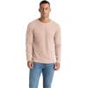 imageNITAGUT Mens Waffle Crewneck Shirts Slim Fit Long Sleeve Casual TShirtBeige