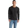imageNITAGUT Mens Waffle Crewneck Shirts Slim Fit Long Sleeve Casual TShirtBlack