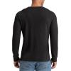 imageNITAGUT Mens Waffle Crewneck Shirts Slim Fit Long Sleeve Casual TShirtBlack