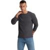 imageNITAGUT Mens Waffle Crewneck Shirts Slim Fit Long Sleeve Casual TShirtBlack Gray
